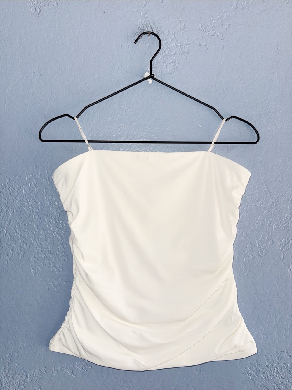 House of Harlow 1960 White Ruched Strapless Tank Top size Medium